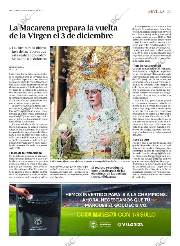 ABC SEVILLA 20-11-2025 página 23