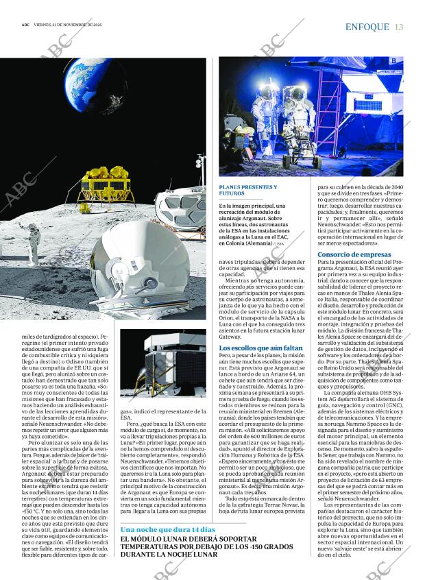 ABC MADRID 21-11-2025 página 13