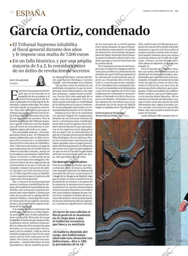 ABC MADRID 21-11-2025 página 14