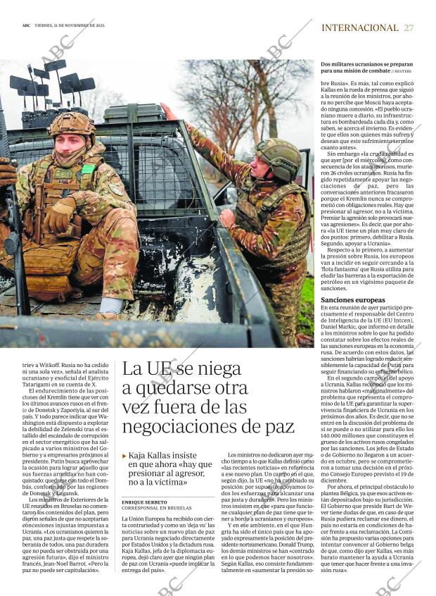 ABC MADRID 21-11-2025 página 27