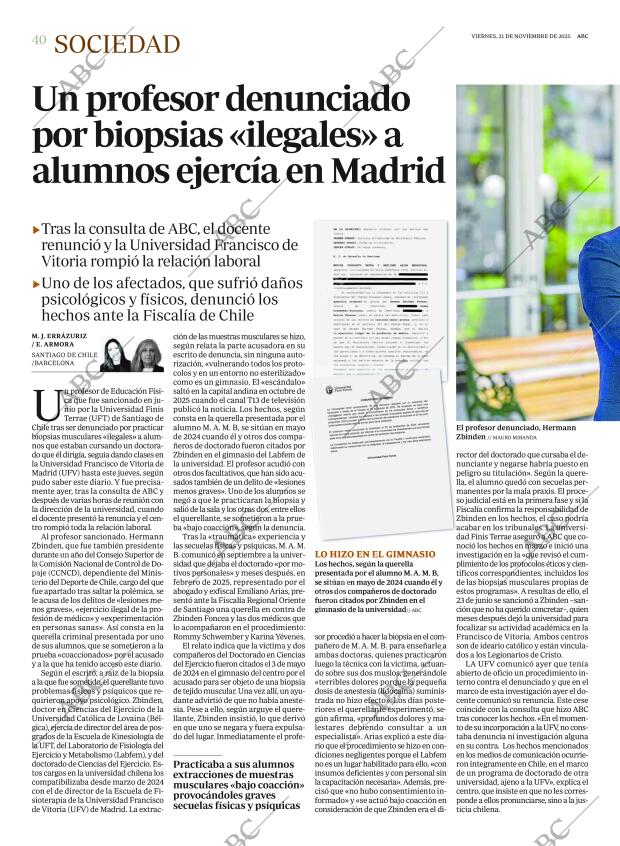 ABC MADRID 21-11-2025 página 40