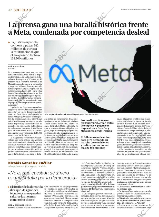 ABC MADRID 21-11-2025 página 42