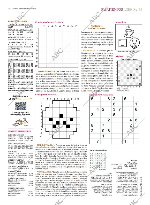 ABC MADRID 21-11-2025 página 65