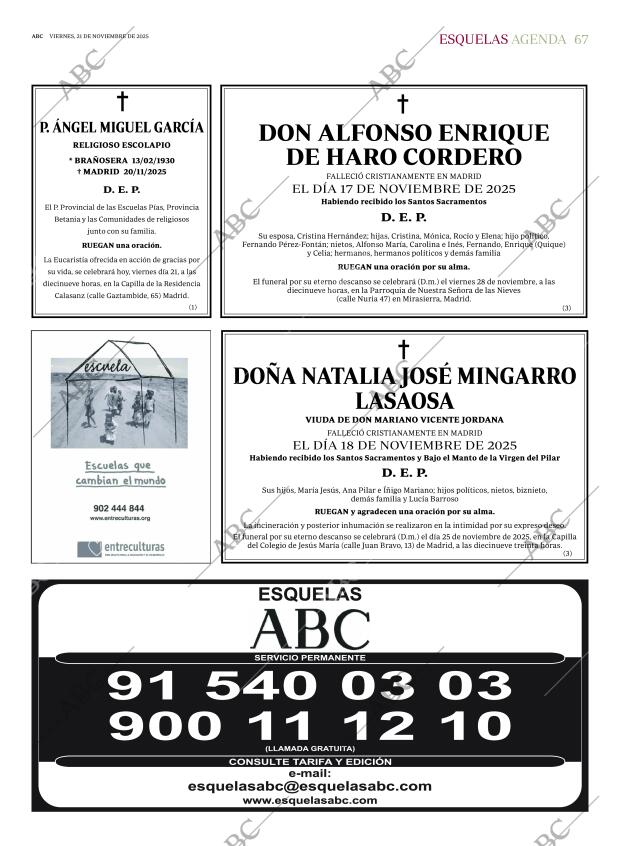 ABC MADRID 21-11-2025 página 67