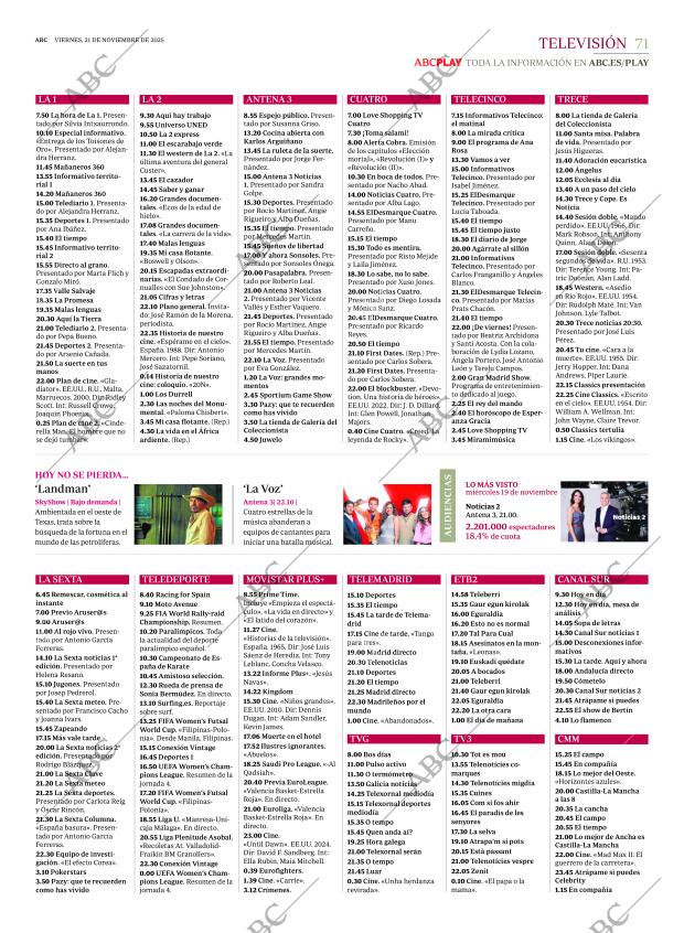 ABC MADRID 21-11-2025 página 71