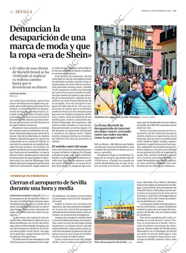ABC SEVILLA 21-11-2025 página 18
