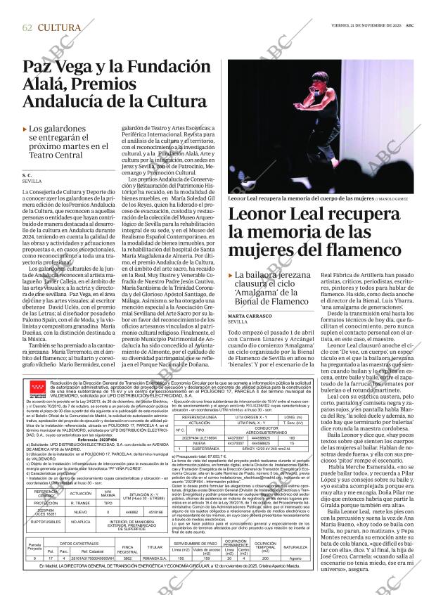 ABC SEVILLA 21-11-2025 página 62