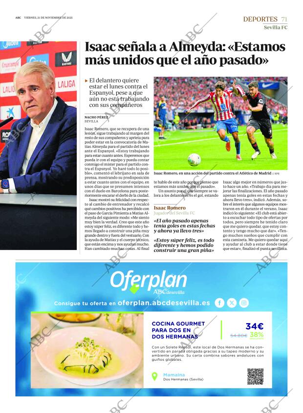 ABC SEVILLA 21-11-2025 página 71
