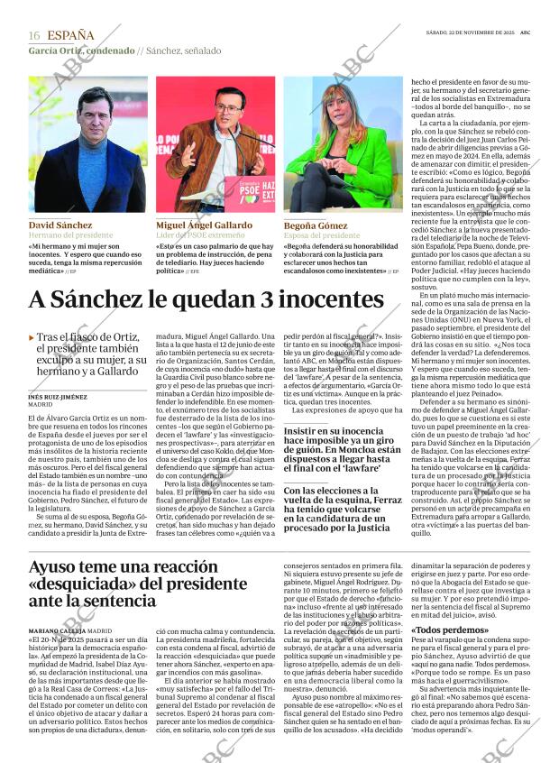 ABC MADRID 22-11-2025 página 16
