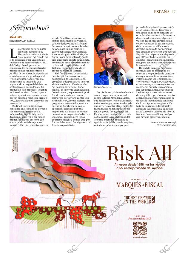 ABC MADRID 22-11-2025 página 17