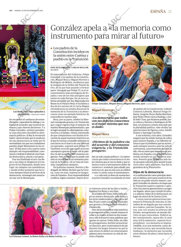 ABC MADRID 22-11-2025 página 21