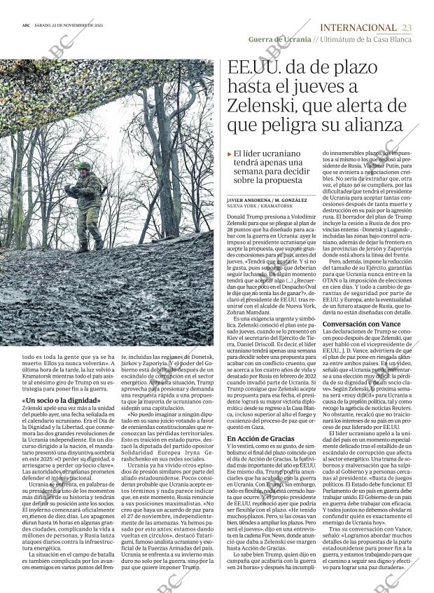 ABC MADRID 22-11-2025 página 23