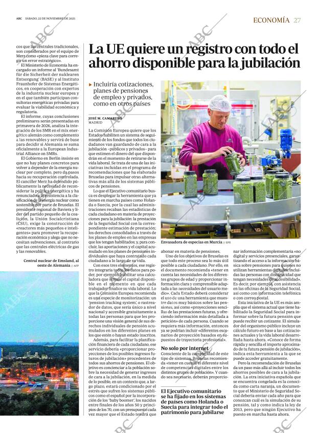 ABC MADRID 22-11-2025 página 27