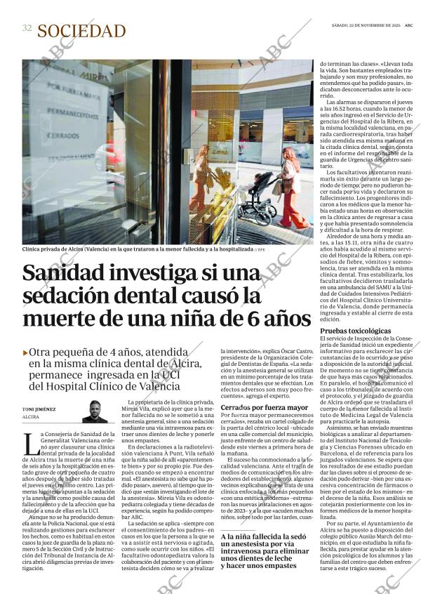 ABC MADRID 22-11-2025 página 32