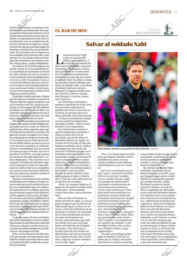 ABC MADRID 22-11-2025 página 41