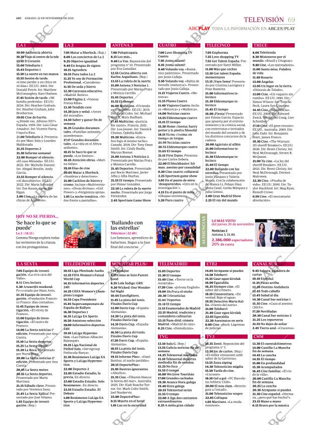 ABC MADRID 22-11-2025 página 69