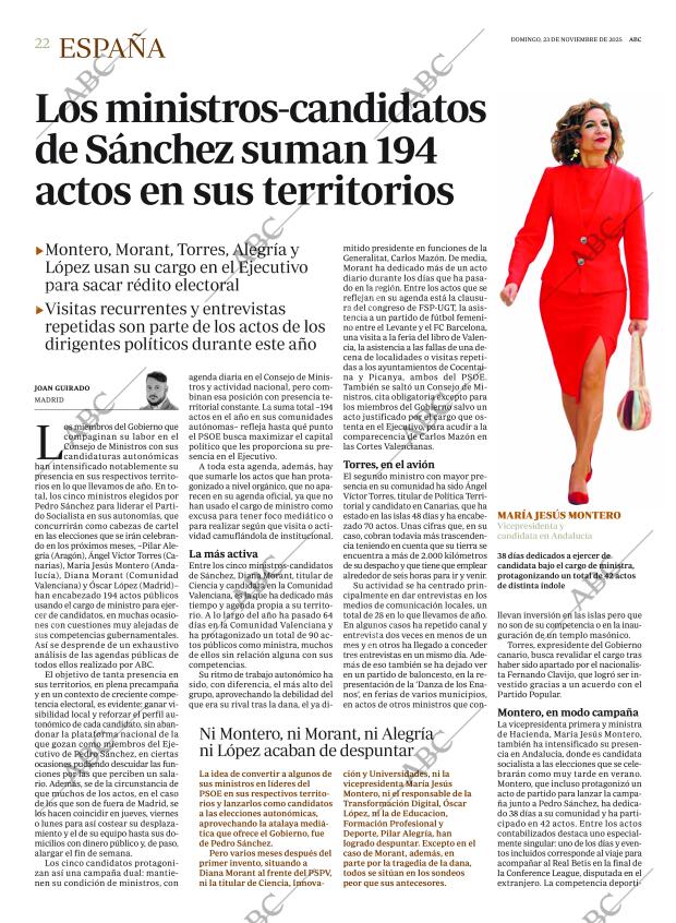 ABC MADRID 23-11-2025 página 22