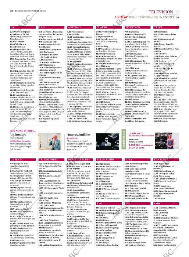 ABC MADRID 23-11-2025 página 77