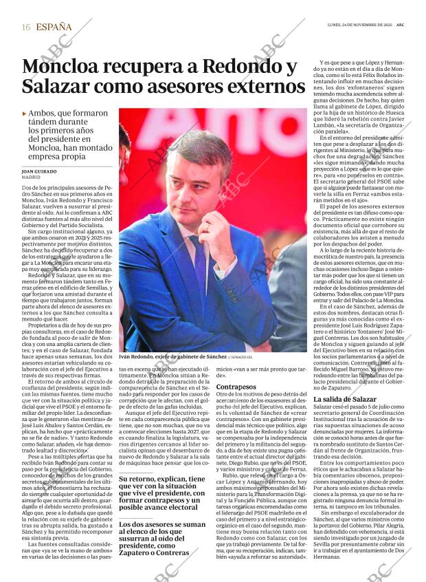 ABC MADRID 24-11-2025 página 16