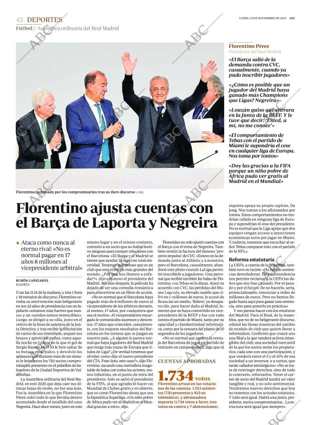 ABC MADRID 24-11-2025 página 42