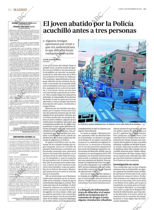ABC MADRID 24-11-2025 página 50