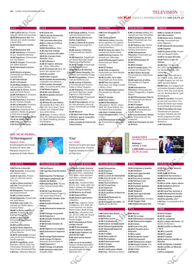 ABC MADRID 24-11-2025 página 61