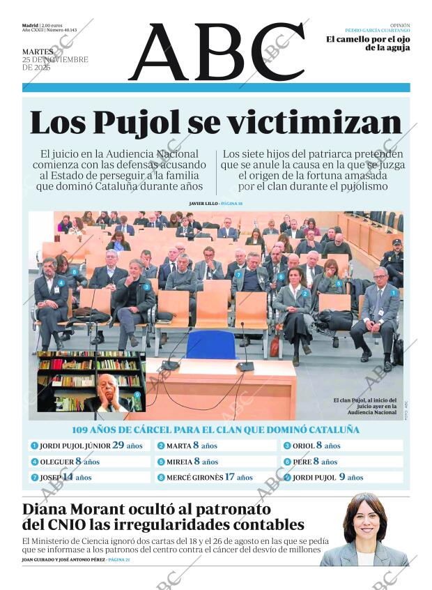 ABC MADRID 25-11-2025 página 1