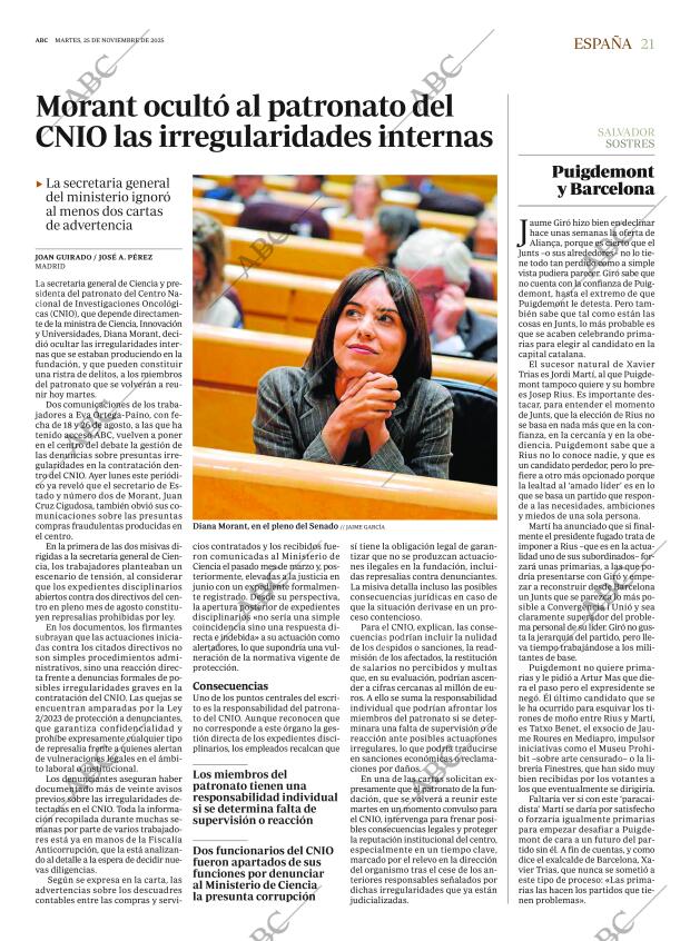 ABC MADRID 25-11-2025 página 21