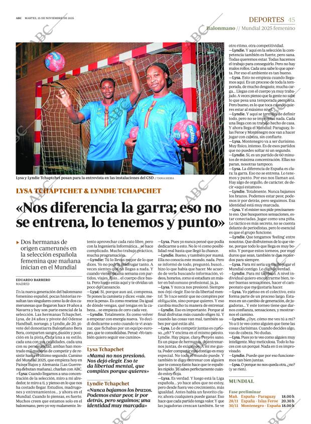 ABC MADRID 25-11-2025 página 45