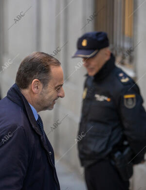 Llegada de José Luis Ábalos al Tribunal Supremo
