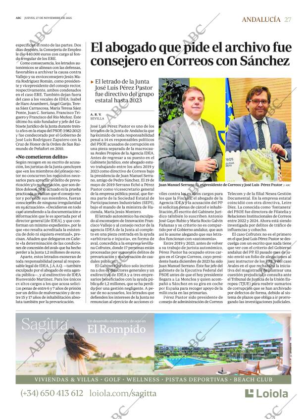ABC SEVILLA 27-11-2025 página 27
