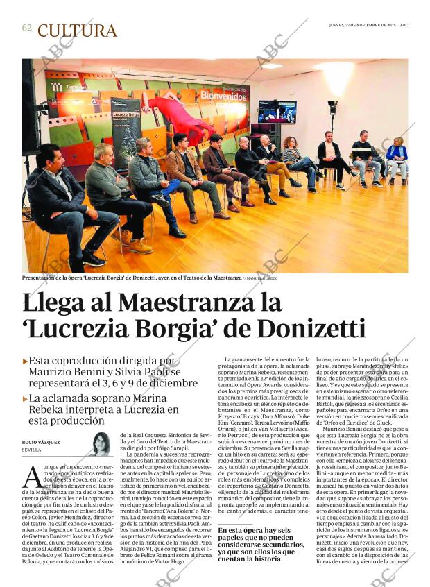 ABC SEVILLA 27-11-2025 página 62