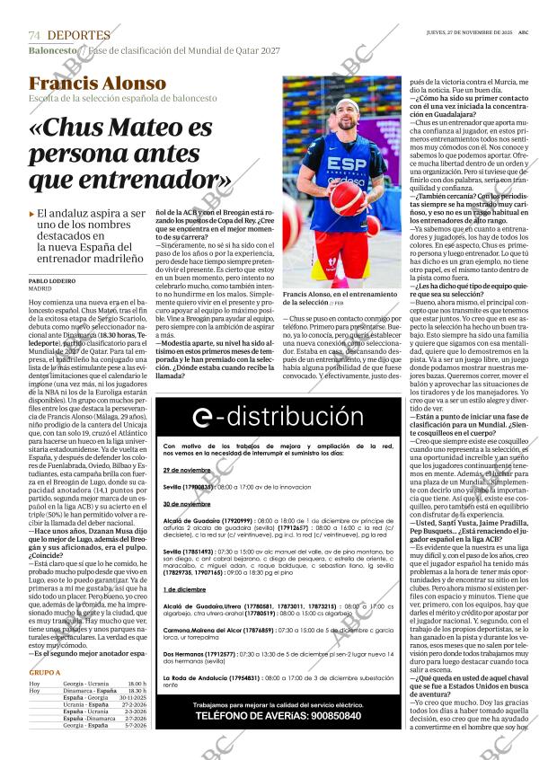 ABC SEVILLA 27-11-2025 página 74