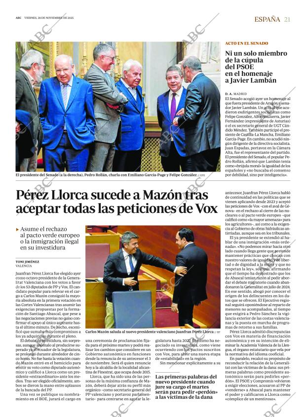 ABC MADRID 28-11-2025 página 21