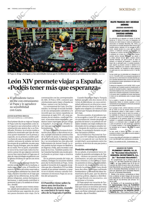 ABC MADRID 28-11-2025 página 37