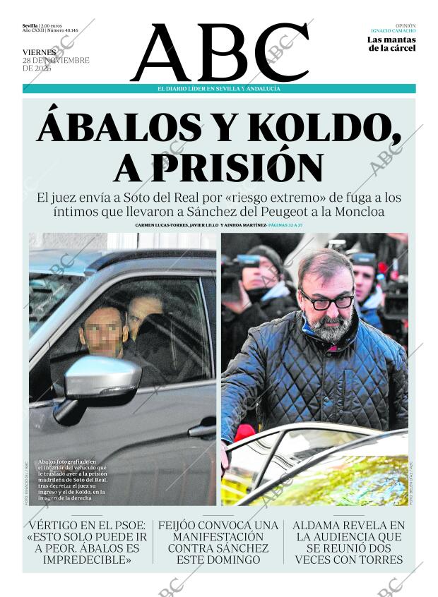 ABC SEVILLA 28-11-2025 página 1