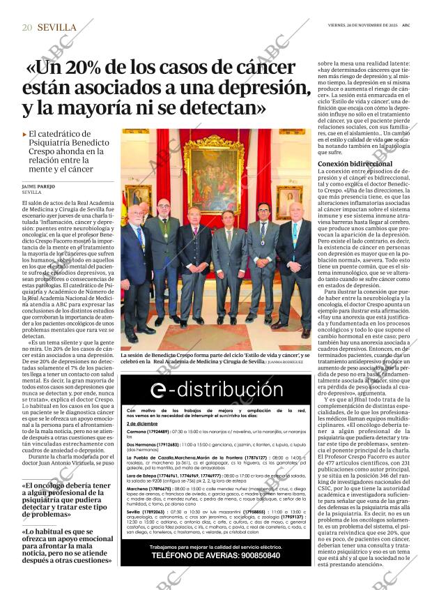 ABC SEVILLA 28-11-2025 página 20