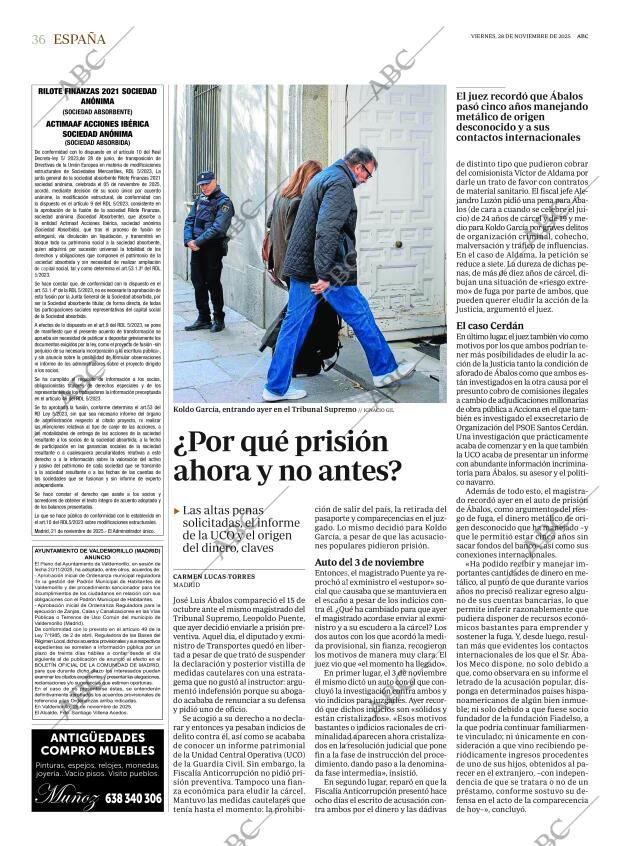 ABC SEVILLA 28-11-2025 página 36