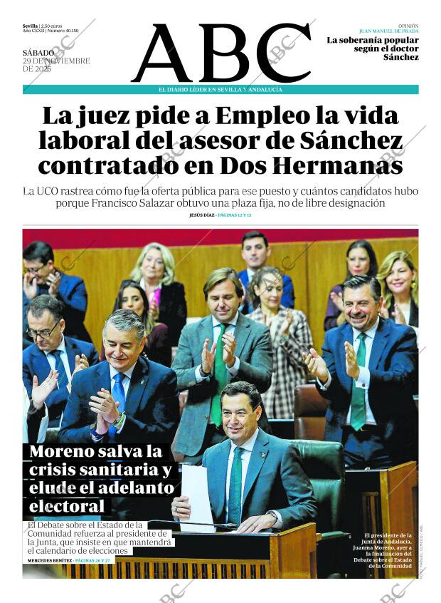 ABC SEVILLA 29-11-2025 página 1