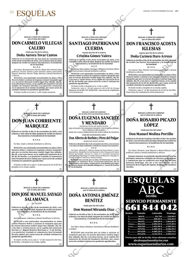 ABC SEVILLA 29-11-2025 página 56