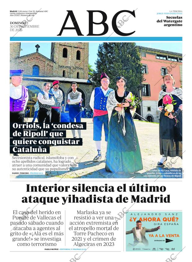 ABC MADRID 30-11-2025 página 1