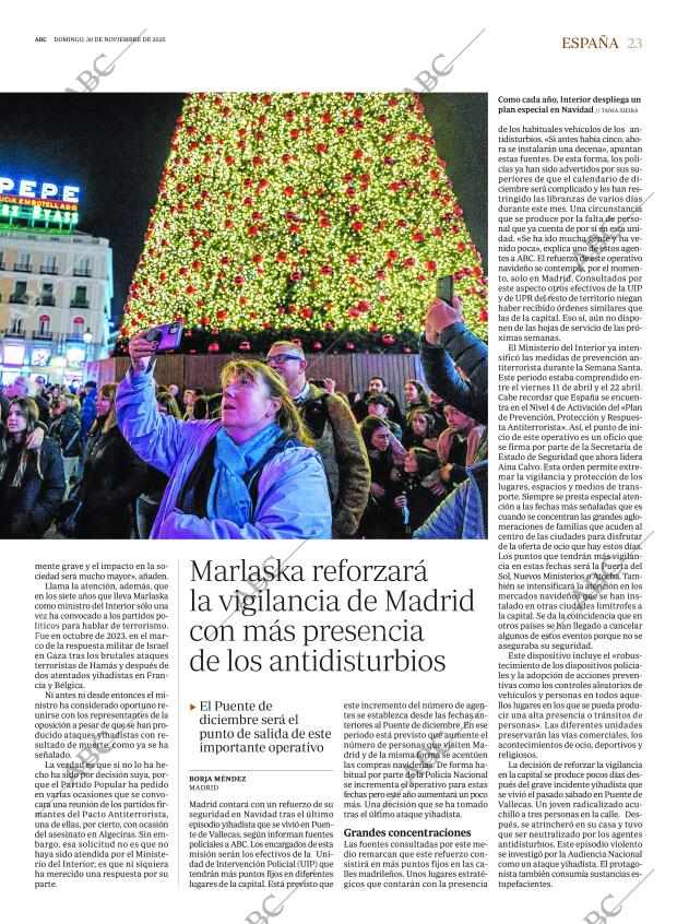 ABC MADRID 30-11-2025 página 23