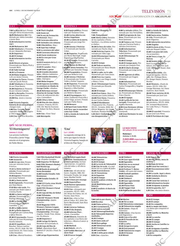 ABC MADRID 01-12-2025 página 71