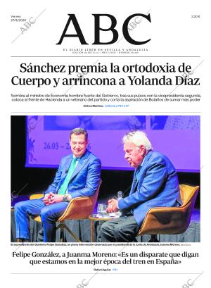 Periódico ABC SEVILLA 27-03-2026,portada - Archivo ABC