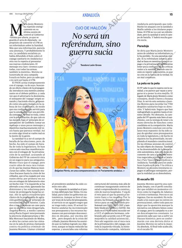 Periódico ABC CORDOBA 29-03-2026,portada - Archivo ABC