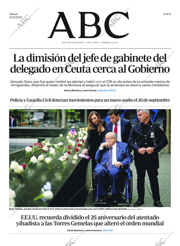 ABC MADRID 12-09-2026 página 1