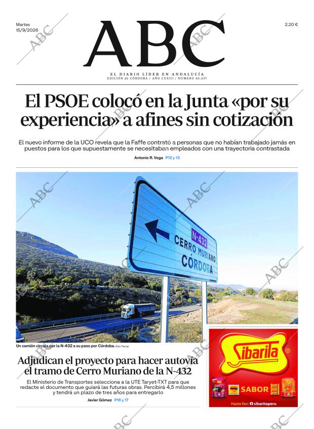 ABC CORDOBA 15-09-2026 página 1