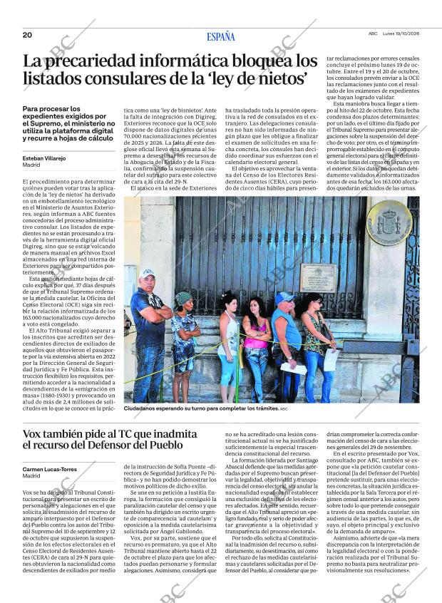 ABC MADRID 19-10-2026 página 20