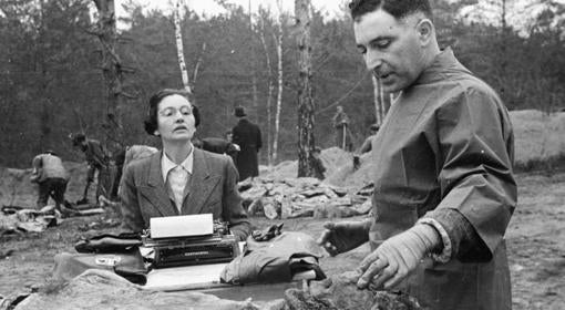 Restos humanos extraídos de las fosas de Katyn