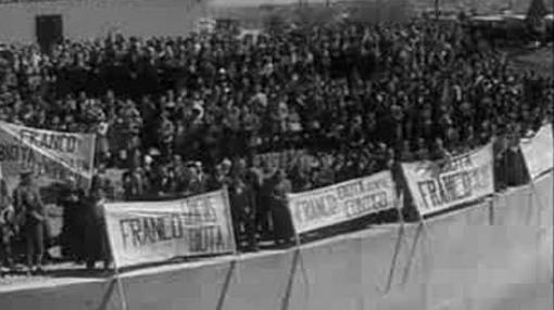 Franco inaugura el pantano de Yesa